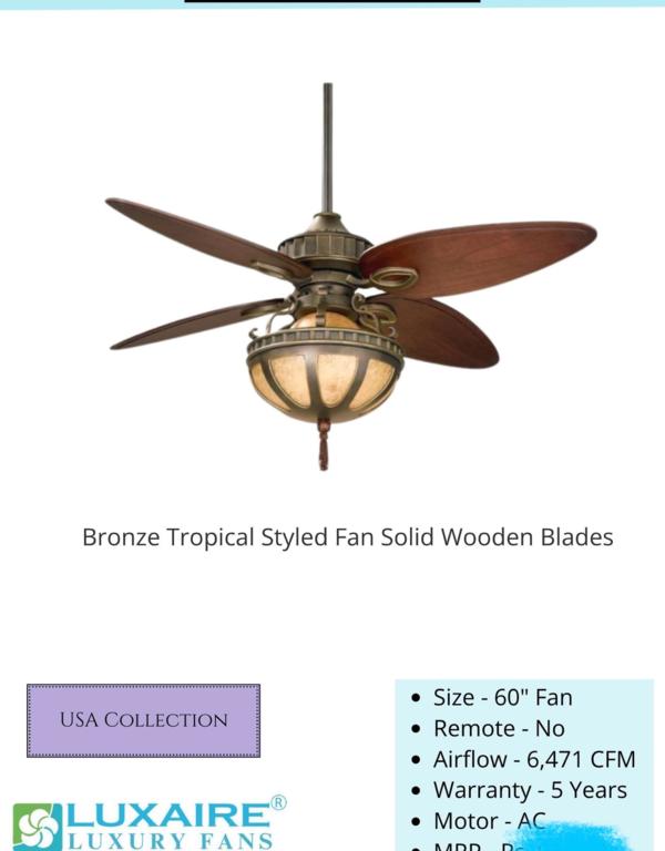 Luxaire designer fans represen