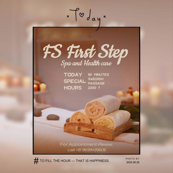 Greetings from Fs First Step Spa and Hea