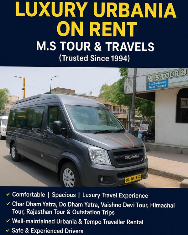 🚐✨ Luxury Urbania on Rent – M