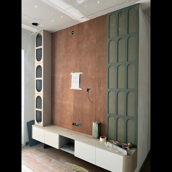 Tv unit design in duco & wallp