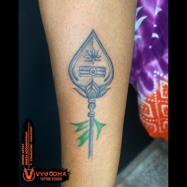 Spiritual Trishul with Lotus T