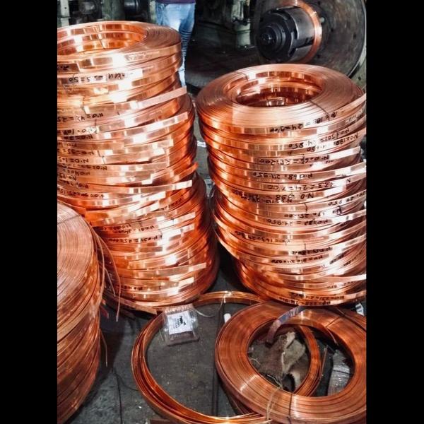 Copper earthing strips are ano