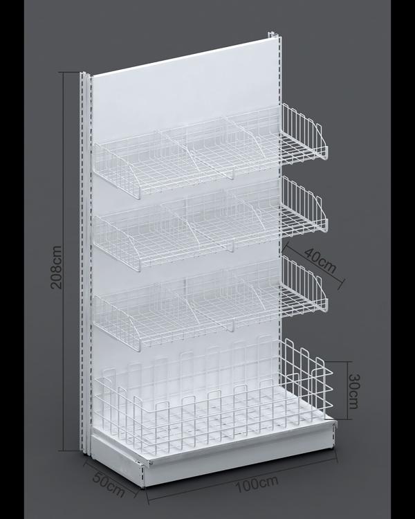 wall unit with plane back panel  height 6' base 1