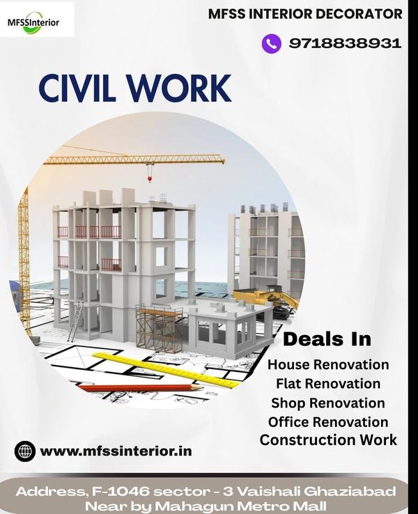 Civil work generally refers to