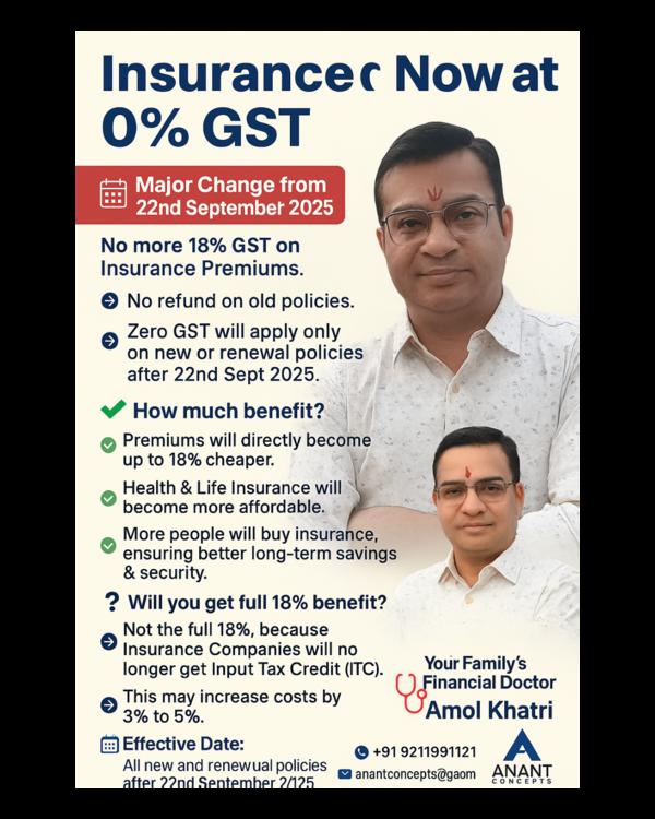 📰 Insurance पर अब GST जीरो (0