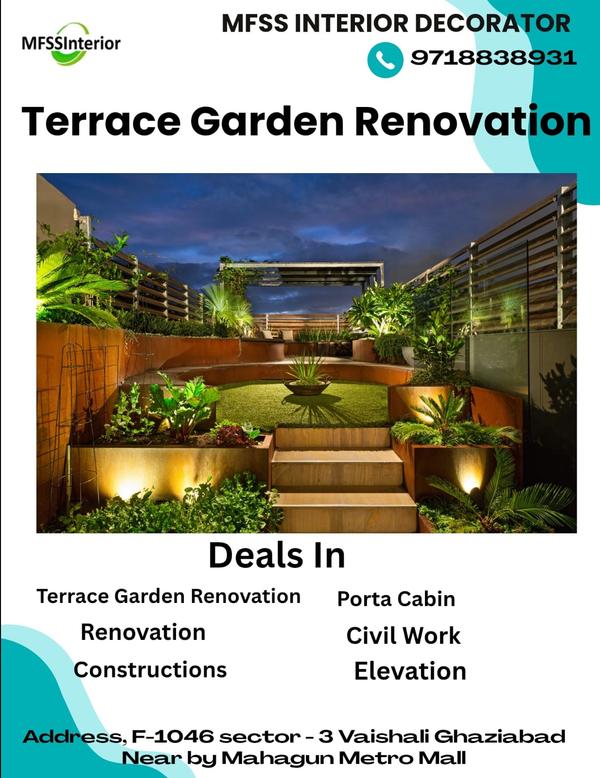 garden soil and planter setup