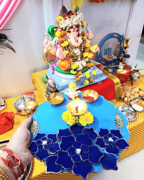 resin puja thalis