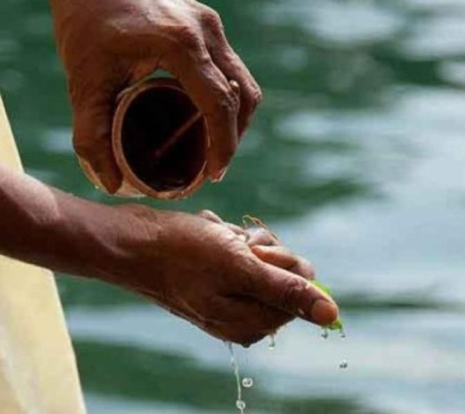 offering water flowers prayers
