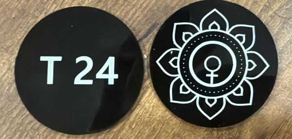 Marking on black acrylic 