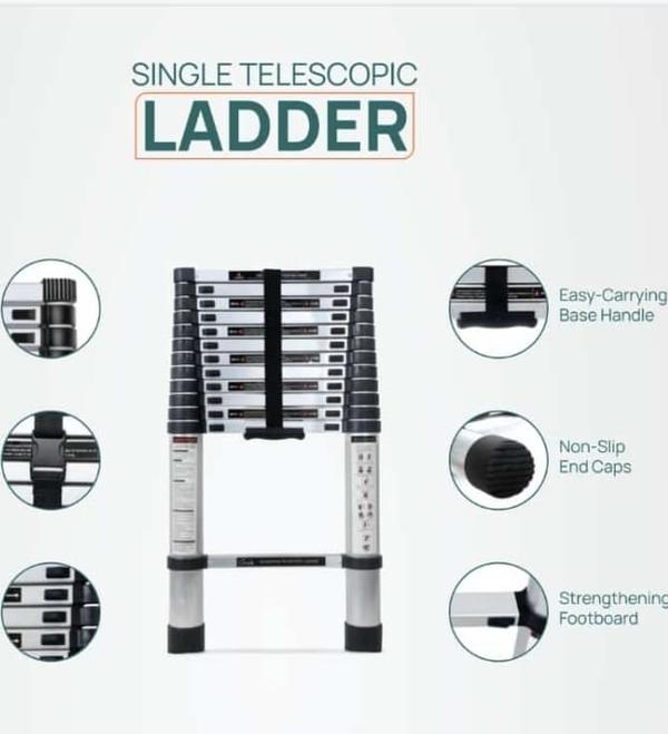Telescopic ladder with al