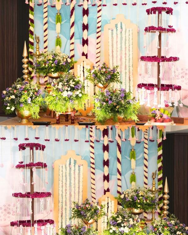 Exquisite floral wedding backd