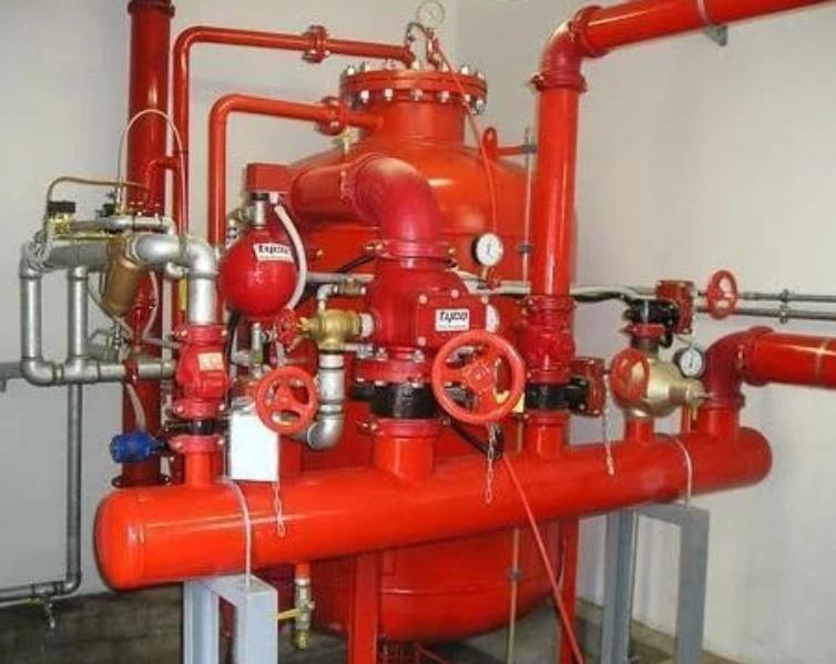 fire hydrants and pumps setup