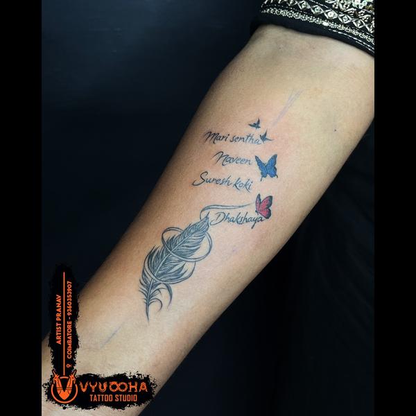 surreal planet and clock tatto