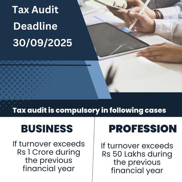Tax audit due date is 30-09-20