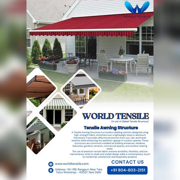 A awning structure is a lightw