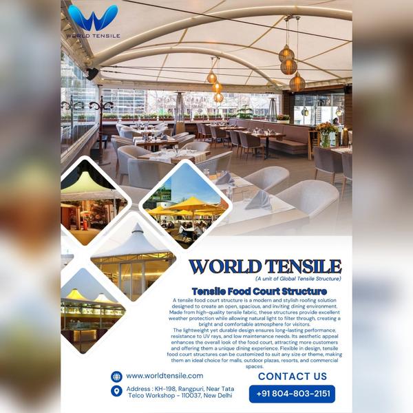 A tensile food court structure