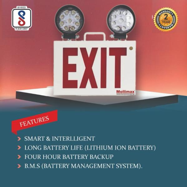 Mollimax BIS Certified Exit LightTrusted Fire Pr