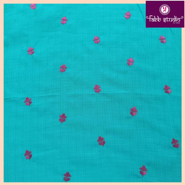 This soft blue fabric has