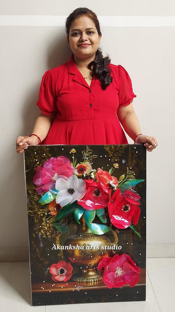 3d resin flower photo frames w