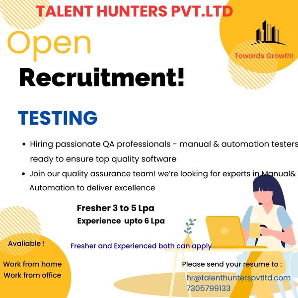 Fresher salary 3 to 5 WFH