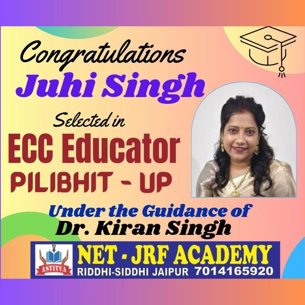 Congratulations to Juhi S
