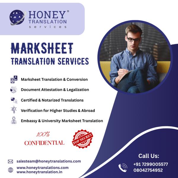 marksheet translation services