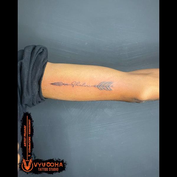 Arrow Name Tattoo – Minimal Fi