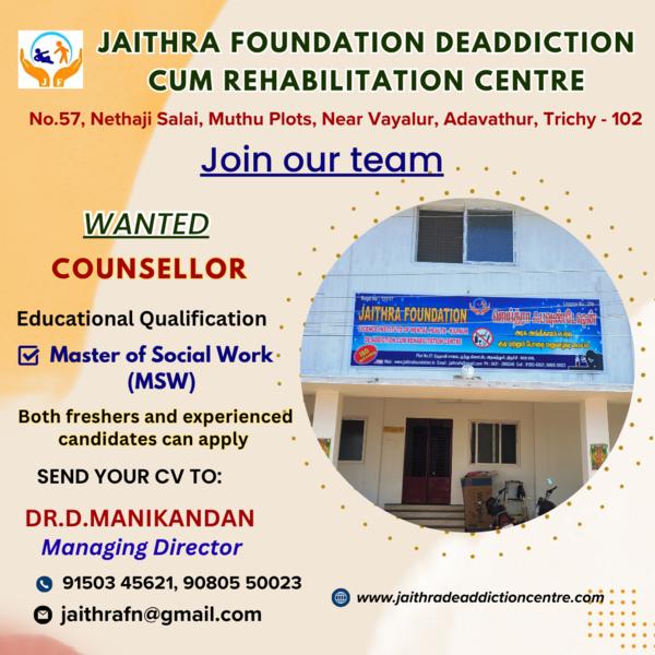 jaithra foundation addiction c