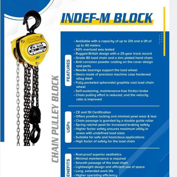 Indef m model chain pulley blo