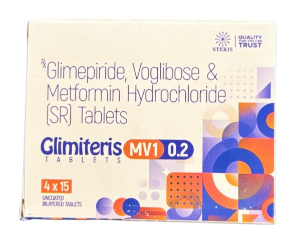 Glimepiride 1 mg, Voglibose 0.2 mg और Metformin Hy