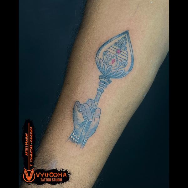 Divine Vel Hand Tattoo Design 