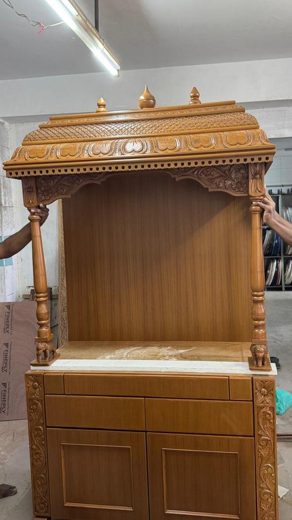 A pooja mandir is a sacred space designed for dail