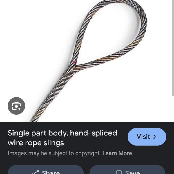 Wire rope sling available with