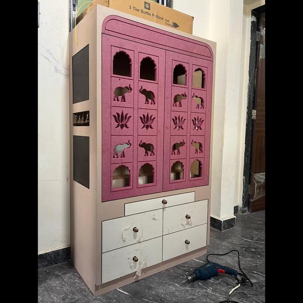 A contemporary style puja unit