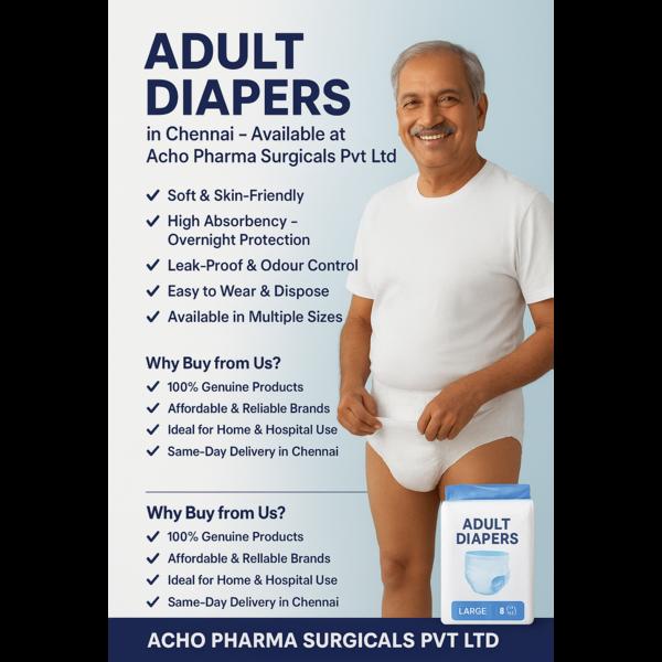🟦 Adult Diapers – Comfortable