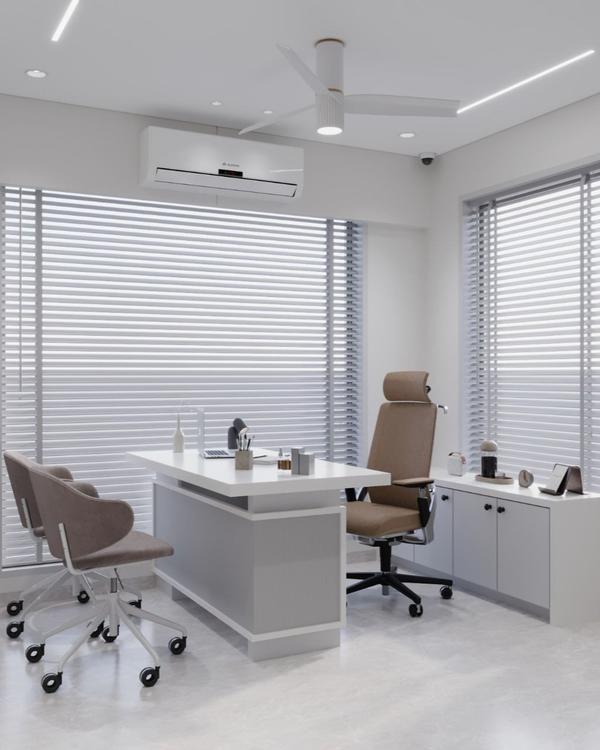 modern ergonomic workspace des