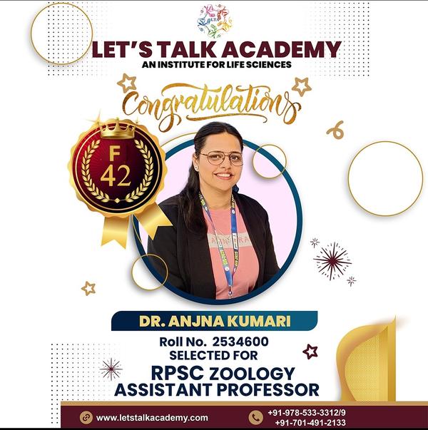 Congratulations to Anjana