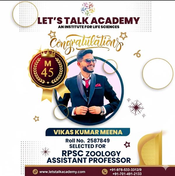 Congratulations to Vikas 