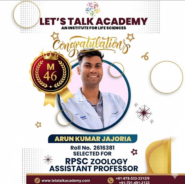 Congratulations to Arun K