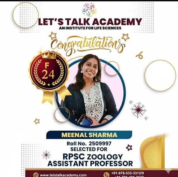 Congratulations to Minal 