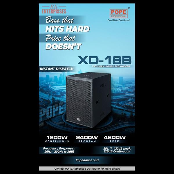 pope professional xd18b subwoofer speaker 