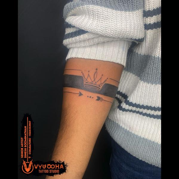 Crown Band Tattoo with Arrow D