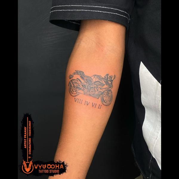 Bike Line Art Tattoo | Roman N