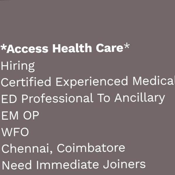 Experience candidate required