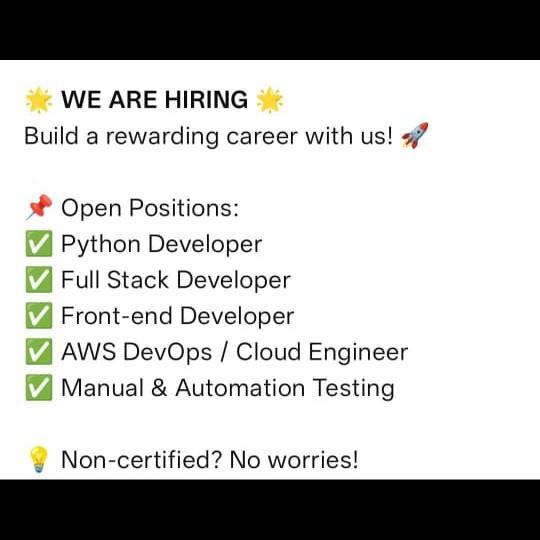 IT Job vacancy in Coimbatore W