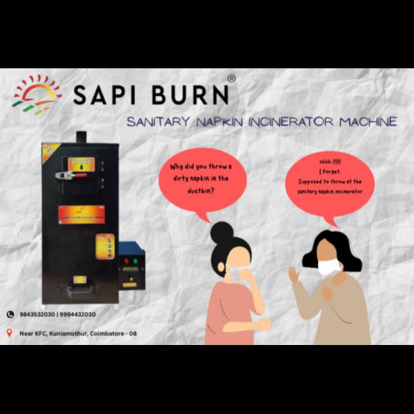 Improper disposal of sanitary napkins in dustbins