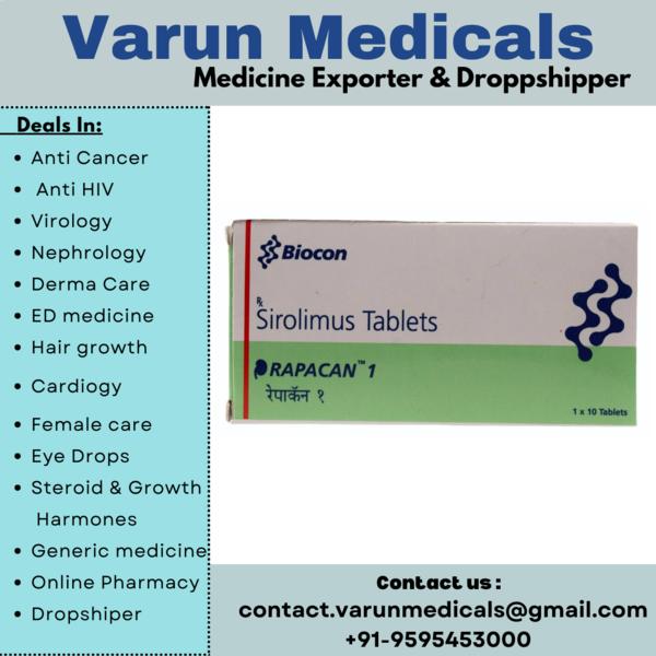 Sirolimus Tablets Supplier, Dealer, ExporterWe V