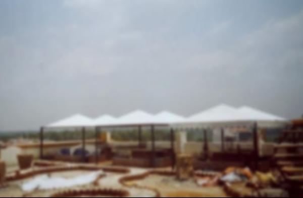A tensile roofing structure offers an excellent al