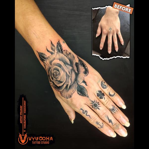 Realistic Rose Hand Cover-Up T