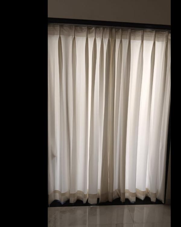 sheer curtain installed for th